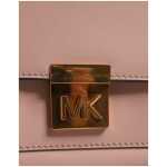 Michael Kors Pink Leather Logo Plaque Crossbody Mindy Satchel Bag 4