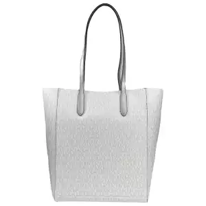 Michael Kors Vincent With Card Case Large Tote Purse Bag Silver 2