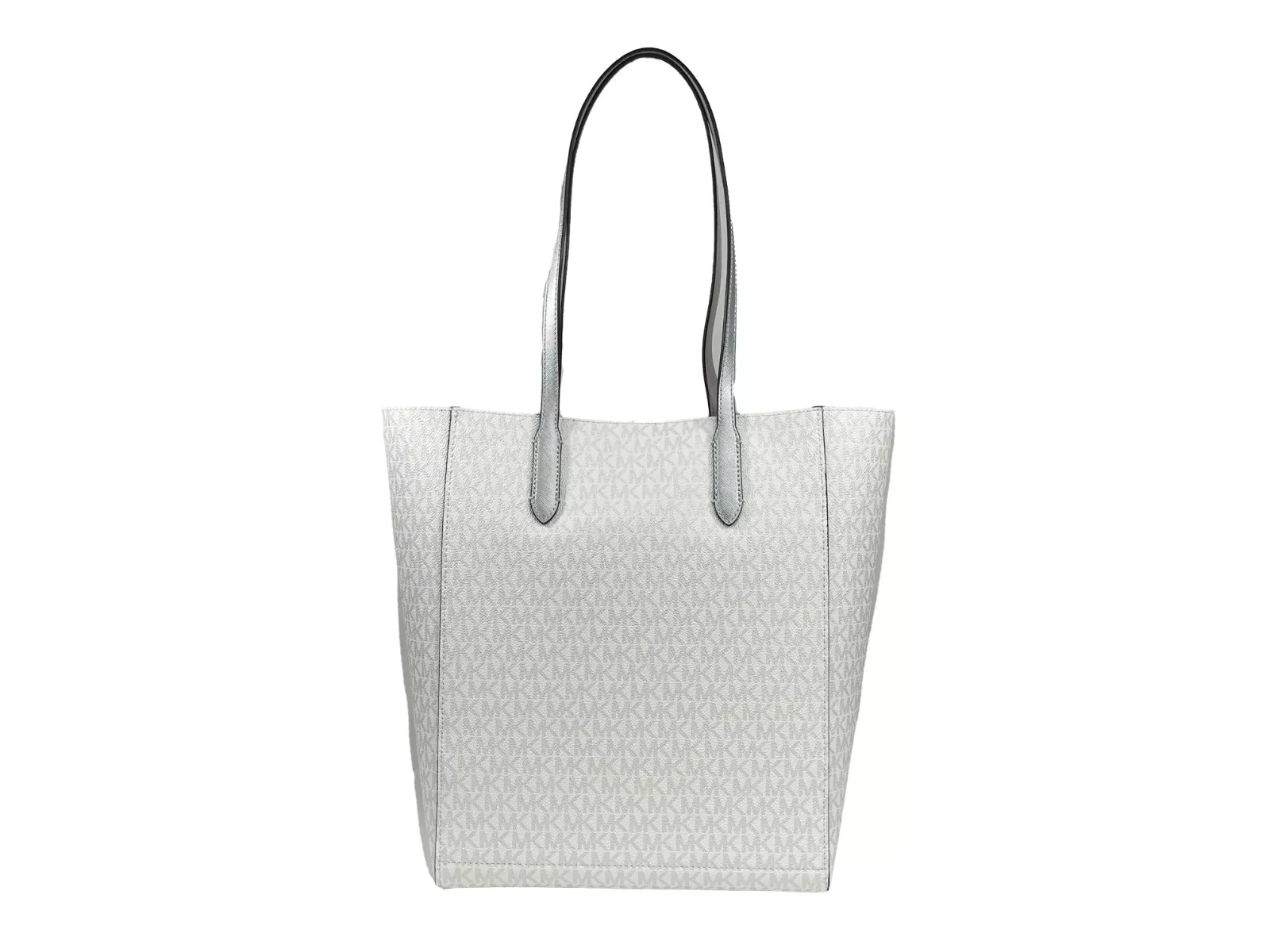 Michael Kors Vincent With Card Case Large Tote Purse Bag Silver 2