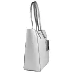 Michael Kors Vincent With Card Case Large Tote Purse Bag Silver 3