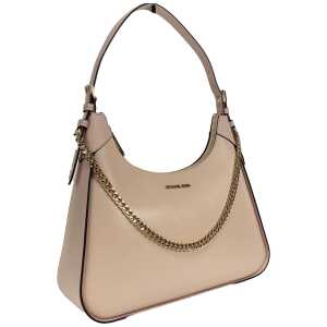 Michael Kors Wilma Large Smooth Leather Chain Shoulder Bag Purse Powder Blush