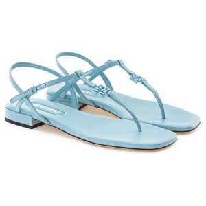 Miu Miu Blue Patent Leather Flip Flop Sandal