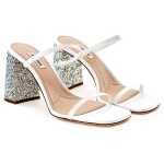 Miu Miu White Silk Sandal 2
