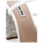 Miu Miu White Silk Sandal 3