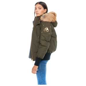 Moose Knuckles Army Nylon Women Bomber Jacket