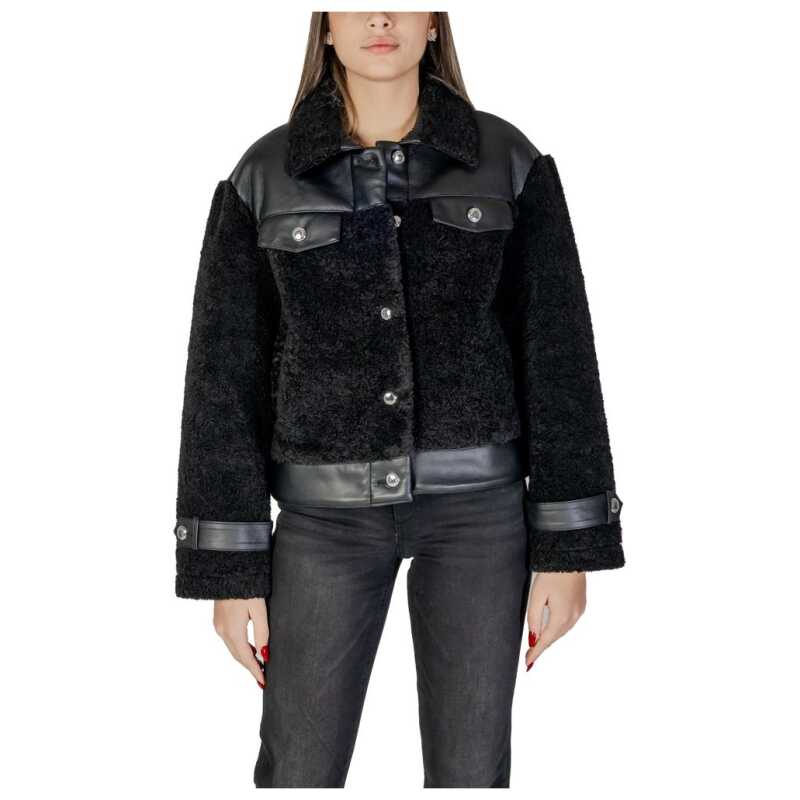 Morgan De Toi Black Polyester Coat, theFeinheit