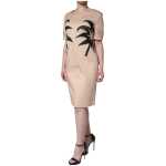 Moschino Beige Cotton Short Sleeve Knee Length Dress 3