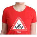 Moschino Chic Red Graphic Cotton Tee 3