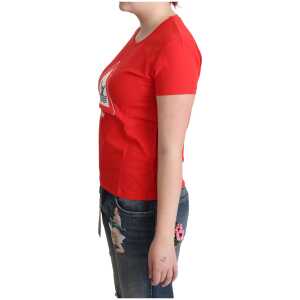 Moschino Chic Red Graphic Cotton Tee