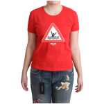 Moschino Chic Red Graphic Cotton Tee 4