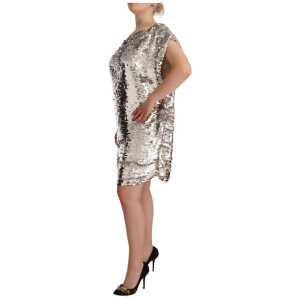 Msgm Elegant Sequined Boat Neck Mini Dress