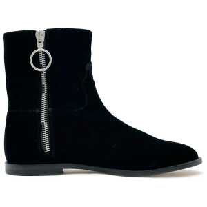 Off White Black Calfskin Women Ankle Boot 3