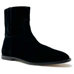 Off White Black Calfskin Women Ankle Boot