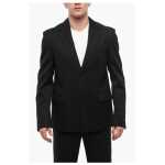Off White For Ever Single Breasted Strap Blazer With Flap Pockets