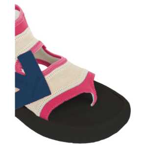 Off White Fuchsia Neoprene Suede Sandals