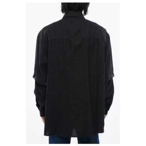 Off White Linen Shirt With Removable Shirt 2