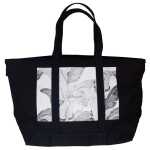 Palm Angels Chic Black Cotton Shoulder Bag
