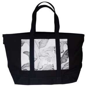 Palm Angels Chic Black Cotton Shoulder Bag
