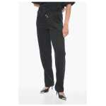Palm Angels Cotton Track Pants With Lurex Embroideries