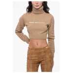 Palm Angels Embroidered Cropped Sunset Turtle Neck Sweater