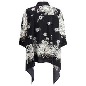 Parosh Asymmetric Floral Print Shirt 2