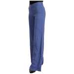 Parosh Chic Wide Leg High Waist Blue Trousers
