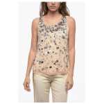 Parosh Mesh Top With Shimmer Effect Application