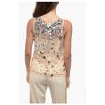 Parosh Mesh Top With Shimmer Effect Application 2