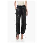 Parosh Sequined Cargo Pants With Draw String