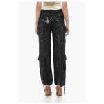 Parosh Sequined Cargo Pants With Draw String 2