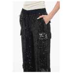Parosh Sequined Cargo Pants With Draw String 3