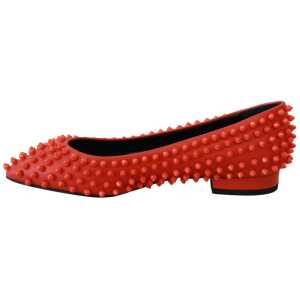 Philipp Plein Vibrant Orange Pointed Leather Flats