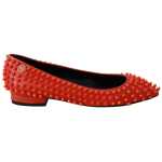 Philipp Plein Vibrant Orange Pointed Leather Flats 7