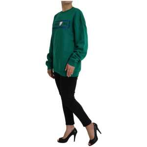 Philippe Model Green Cotton Logo Print Long Sleeves Pullover Sweater 2