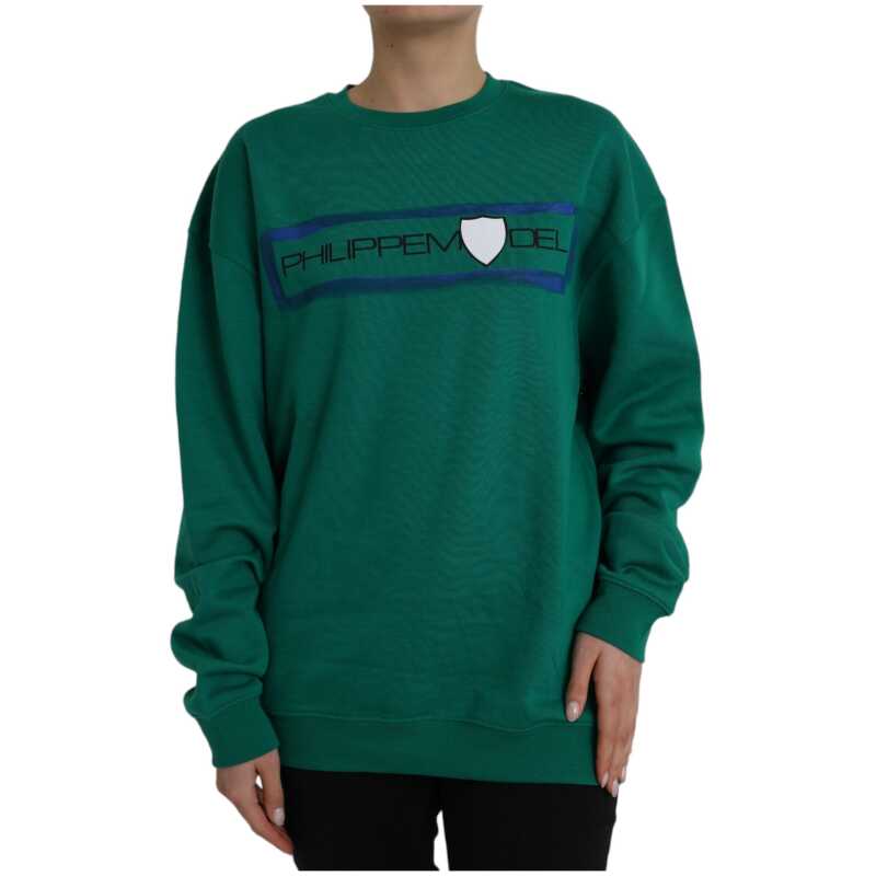 Philippe Model Green Cotton Logo Print Long Sleeves Pullover Sweater, theFeinheit
