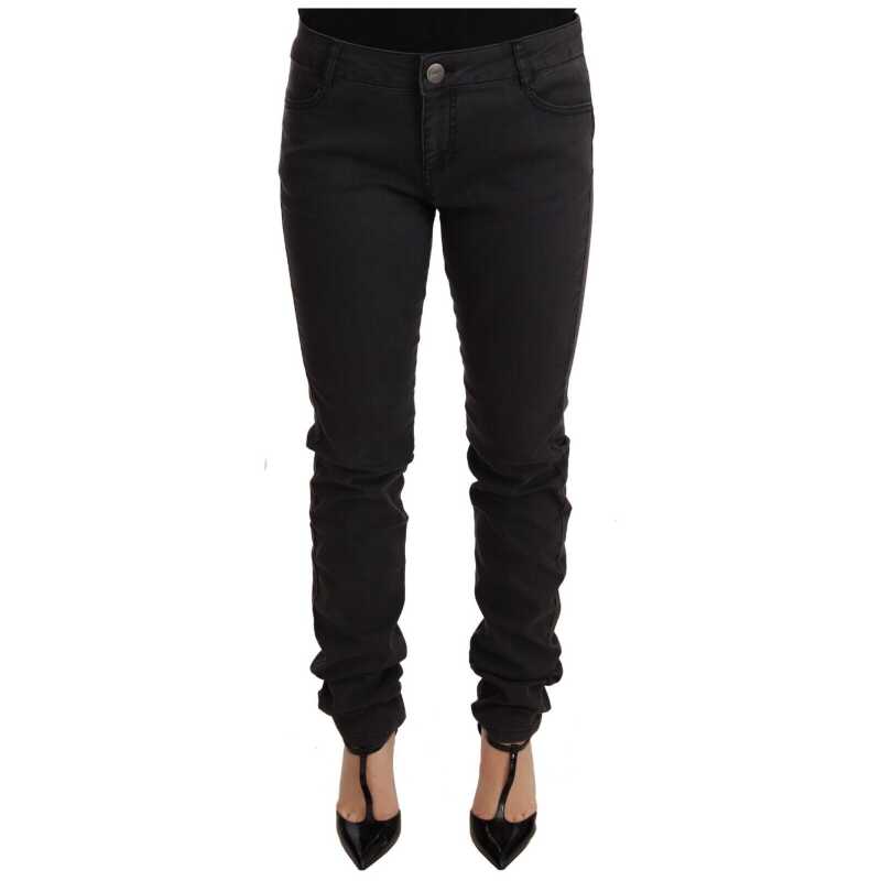 PINKO Black Cotton Stretch Skinny Mid Waist Women Denim Jeans, theFeinheit