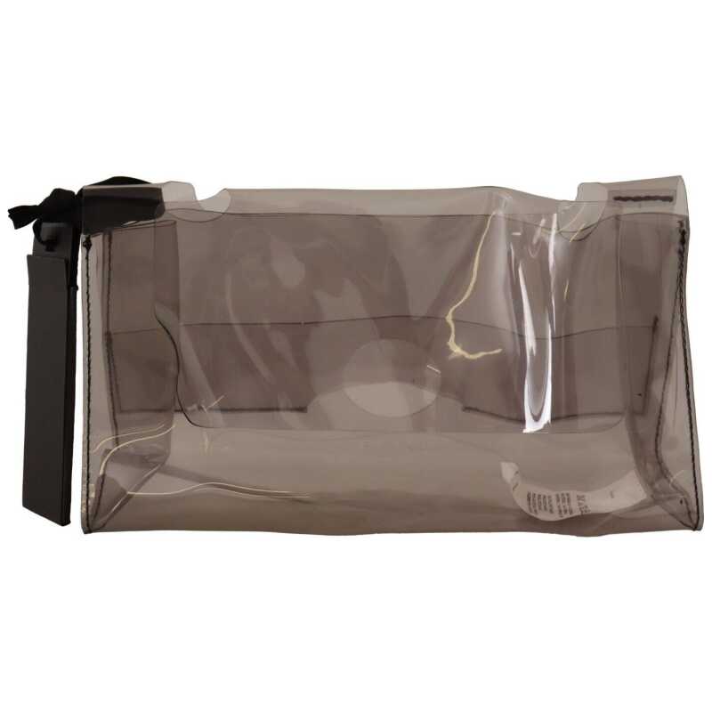 PINKO Black Clear Plastic Transparent Pouch Purse Clutch Bag, theFeinheit