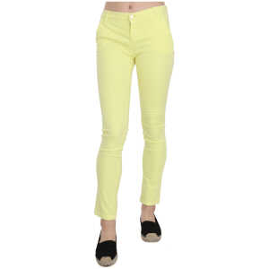 Pinko Chic Yellow Low Waist Skinny Casual Trousers 4