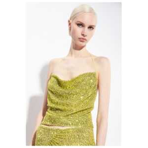 Pinko Green Polyester Tops T Shirt 2