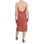 Pinko Pink Lace Silk Blend Midi Dress With Side Slit 2