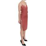 Pinko Pink Lace Silk Blend Midi Dress With Side Slit 4
