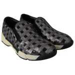 Pinko Silver Black Slip On Sequence Design Sneakers Shoes 4
