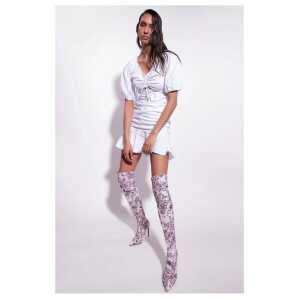 Pinko White Cotton Dress