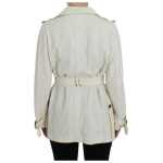 Plein Sud Elegant White Wrap Trench Jacket 3