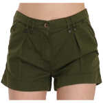 Plein Sud Emerald Mid Waist Cotton Shorts