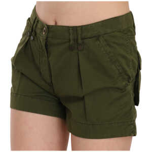 Plein Sud Emerald Mid Waist Cotton Shorts 2