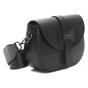 Pompei Donatella Black Leather Women Crossbody Bag 14