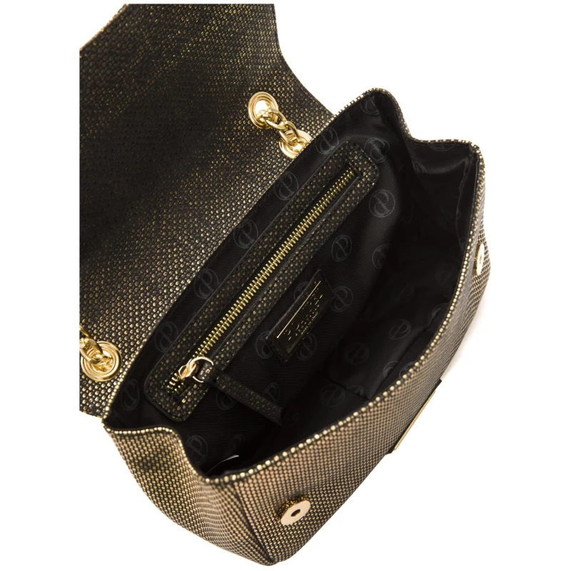 Pompei Donatella Black Leather Women Crossbody Bag, theFeinheit