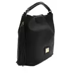 Pompei Donatella Black Leather Women Shoulder Bag 10
