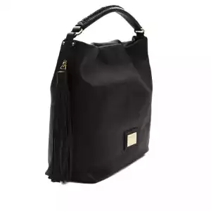 Pompei Donatella Black Leather Women Shoulder Bag 10